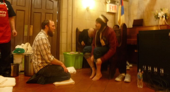 Washing the Feet of the Homeless